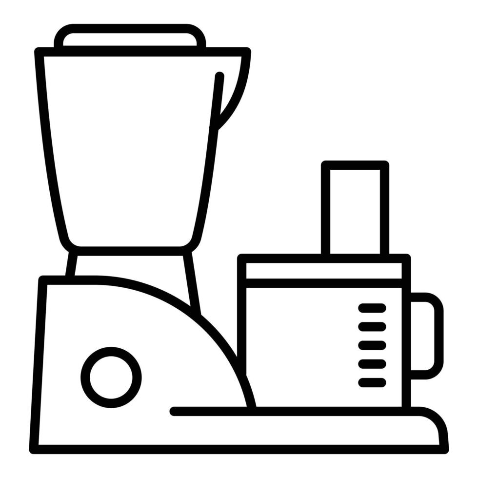 Machine mixer icon, outline style vector