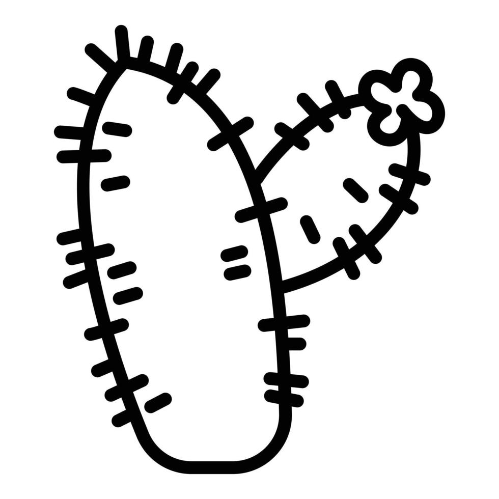 Botany cactus icon, outline style vector