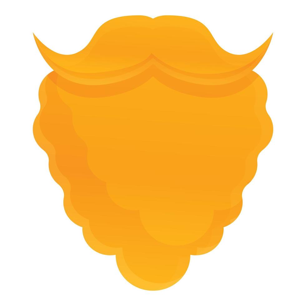 icono de barba de duende, estilo de dibujos animados vector