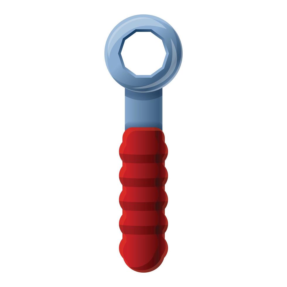 Wrench key icon, cartoon style vector