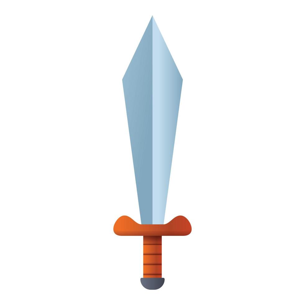 Blacksmith sword icon, cartoon style vector