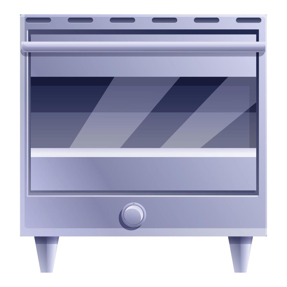 Glass convection oven icon, cartoon style vector