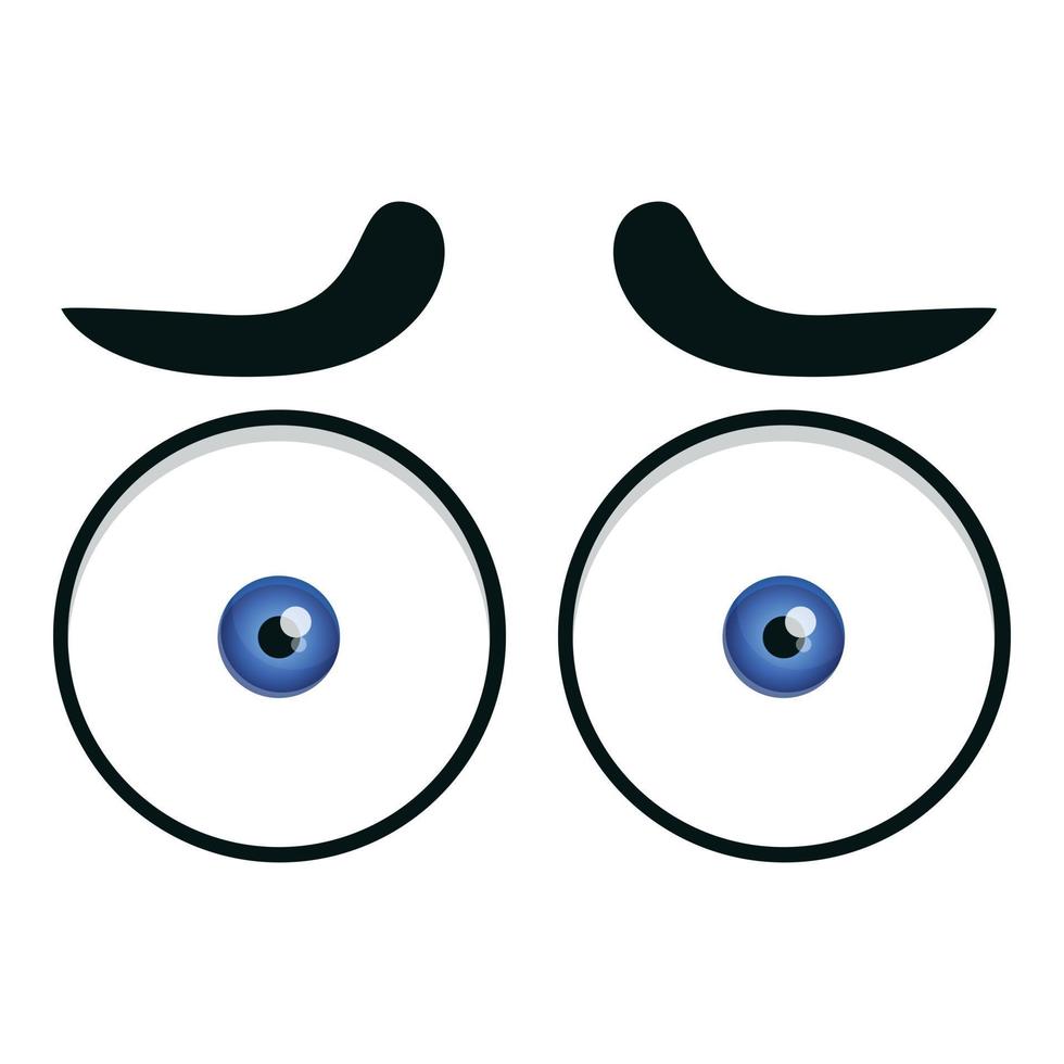 Scared eyes icon, cartoon style 14284614 Vector Art at Vecteezy
