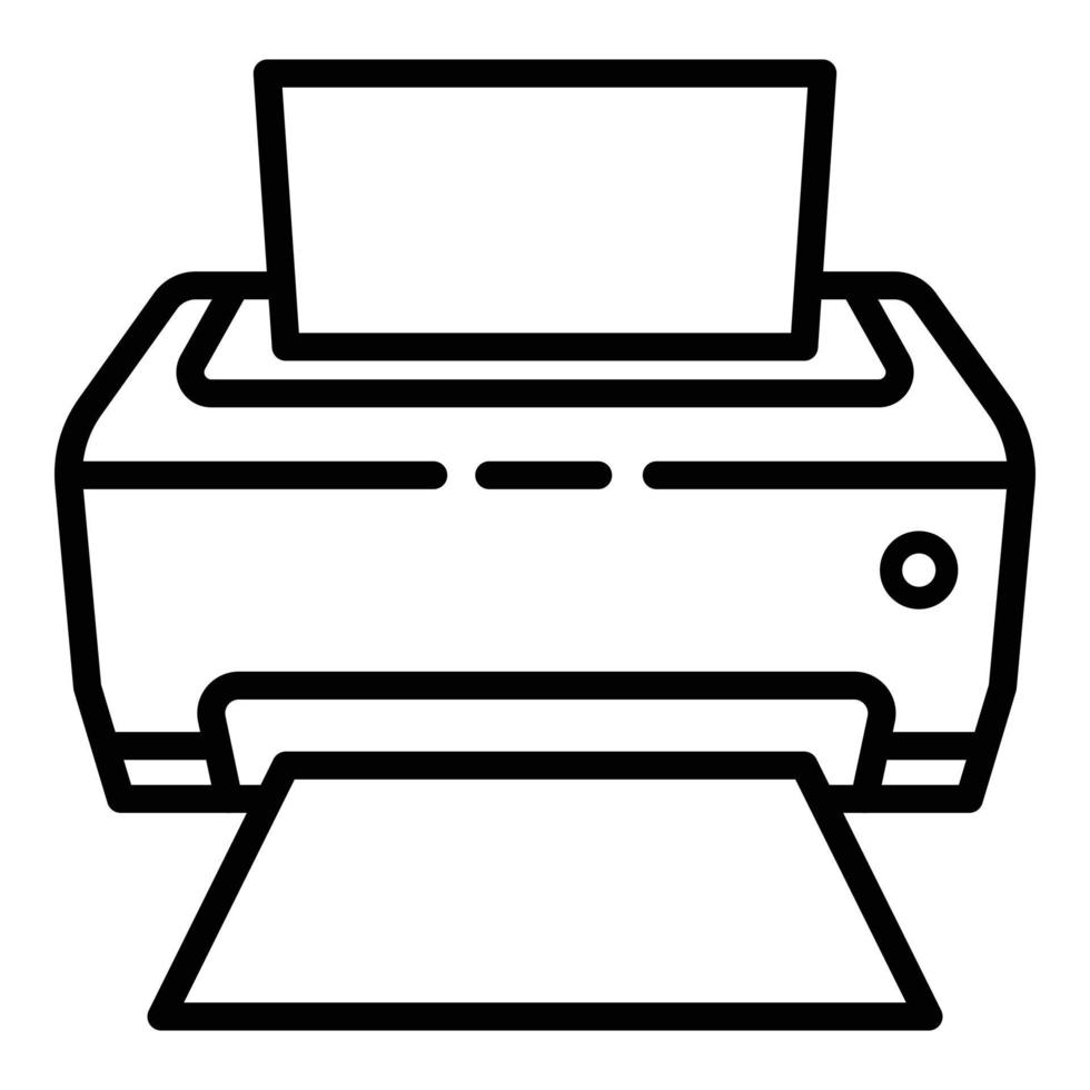 Photo printer icon, outline style 14284643 Vector Art at Vecteezy