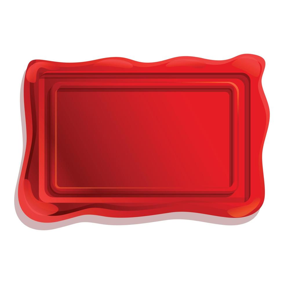 Envelope wax seal icon, cartoon style vector