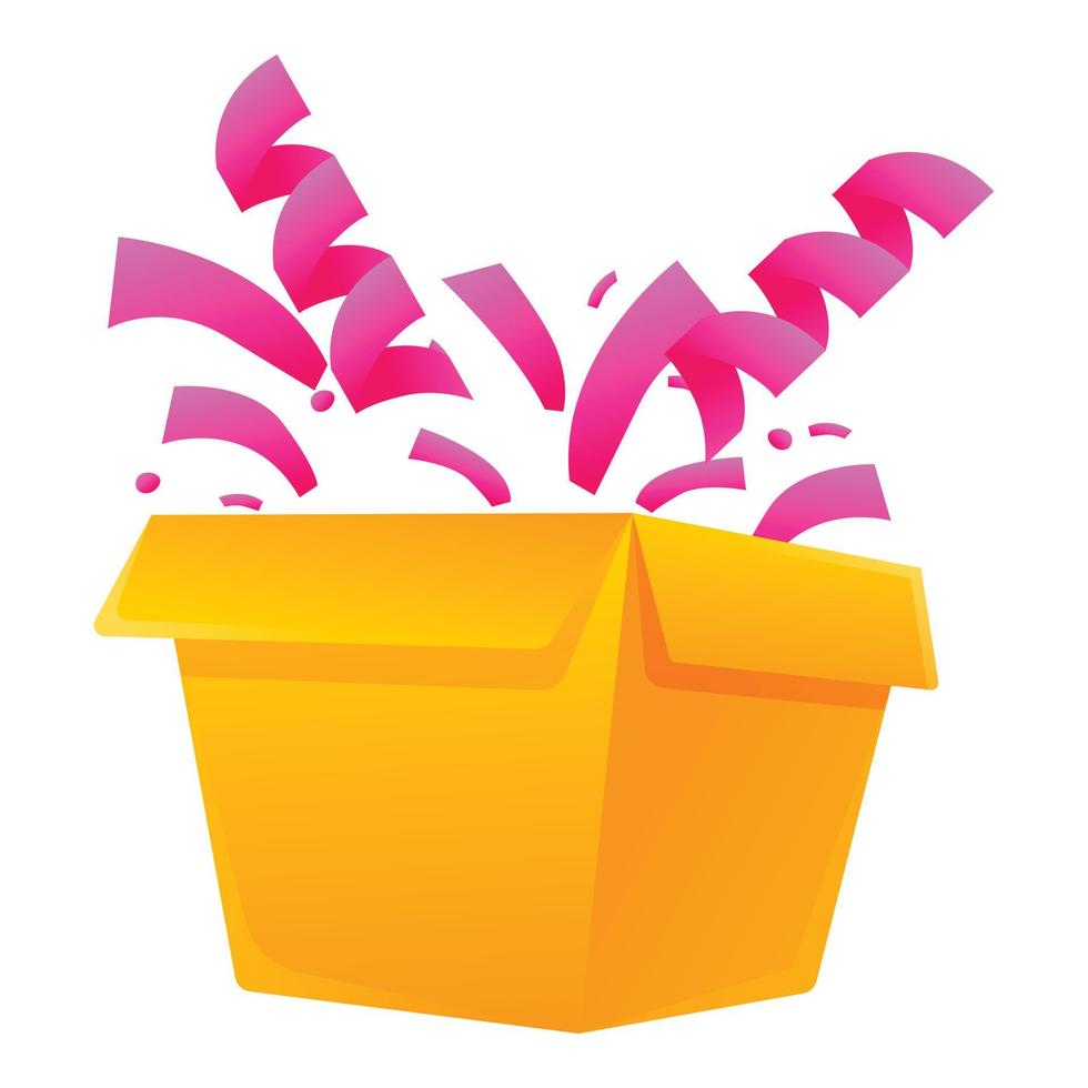 Unexpected surprise icon, cartoon style vector