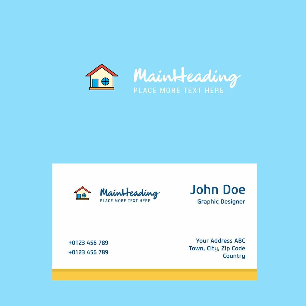 Home logo Design with business card template Elegant corporate identity Vector