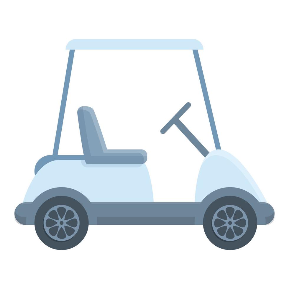 Modern golf cart icon, cartoon style vector