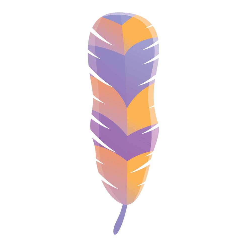 Feather icon, cartoon style vector