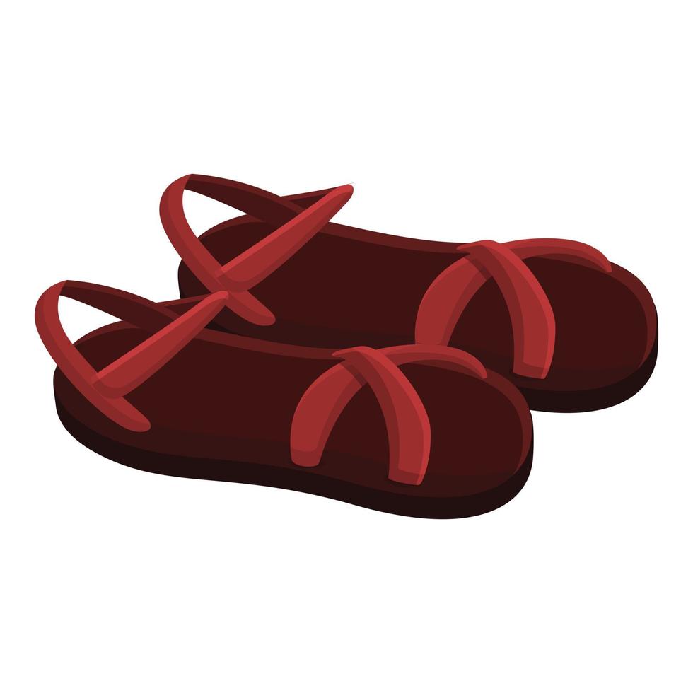 Sandals icon, cartoon style vector