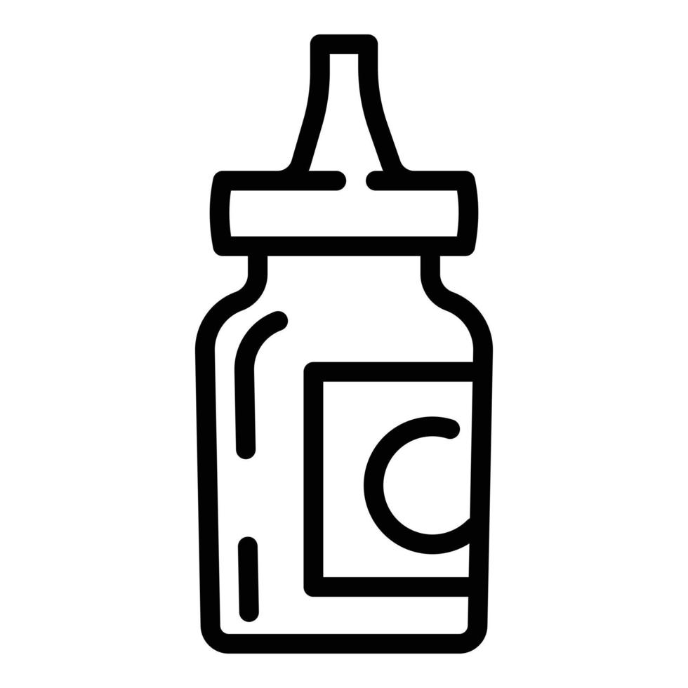 Mustard condiment icon, outline style vector