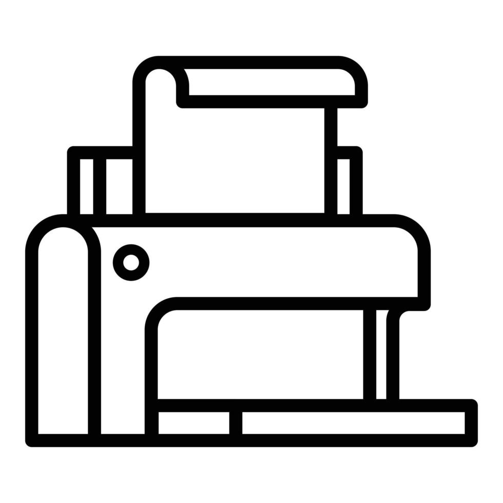 Plastic printer icon, outline style vector