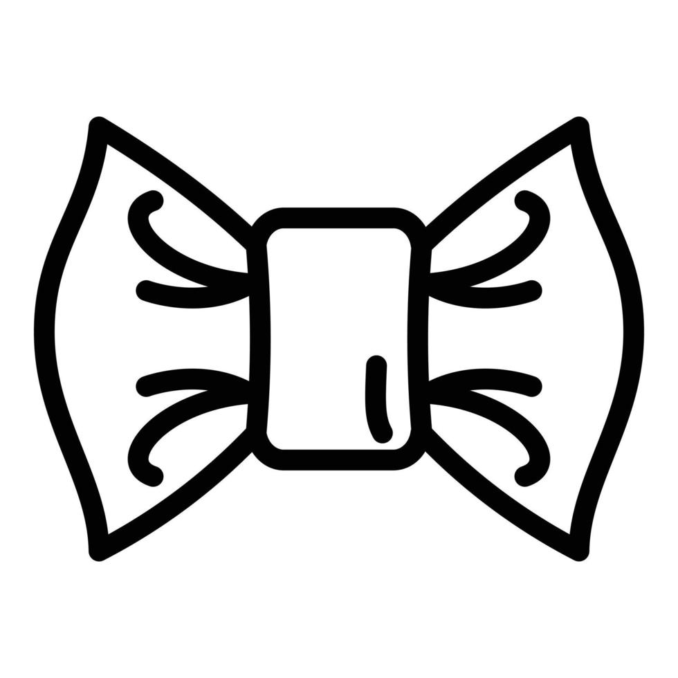 Bow tie icon, outline style vector