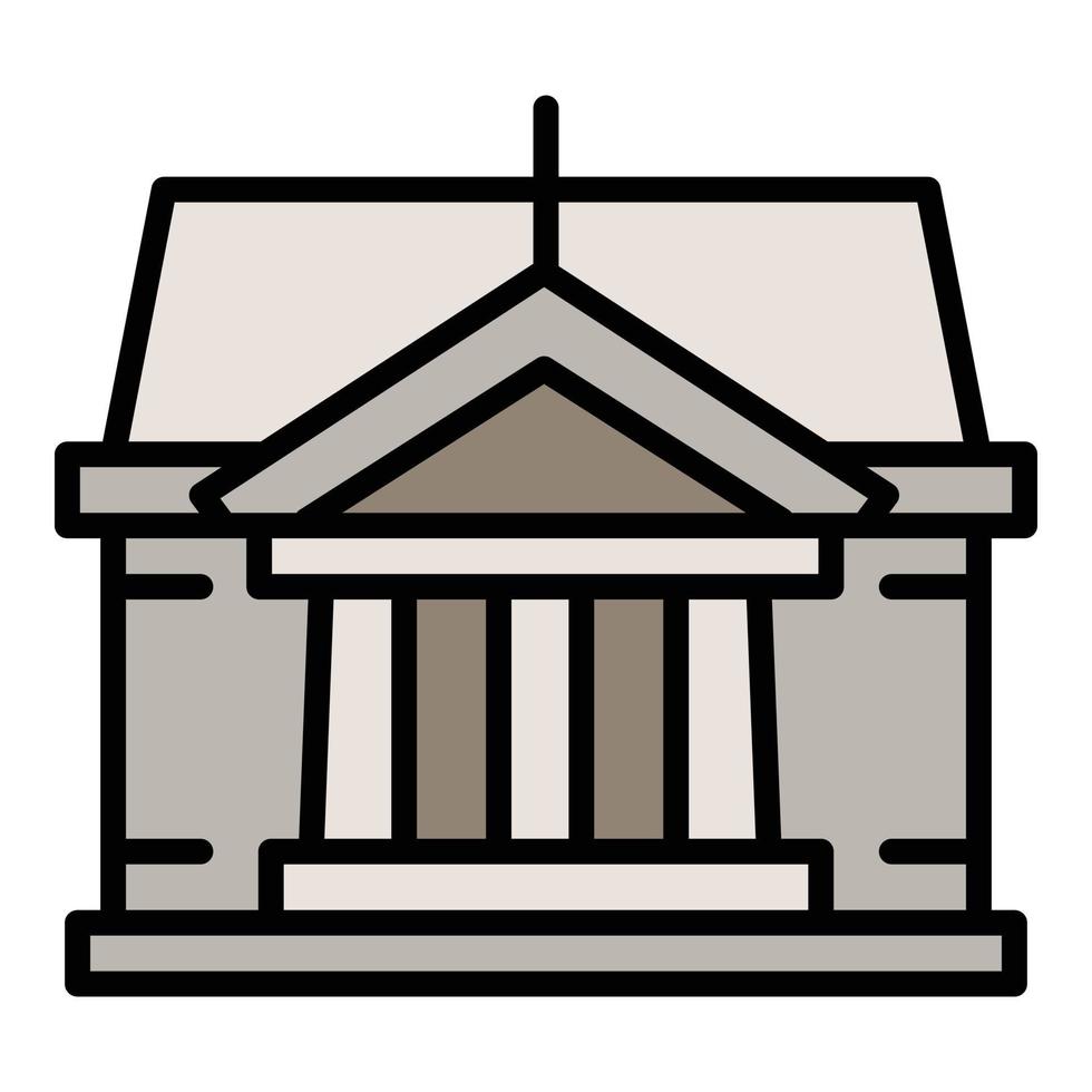 Courthouse judge icon, outline style vector