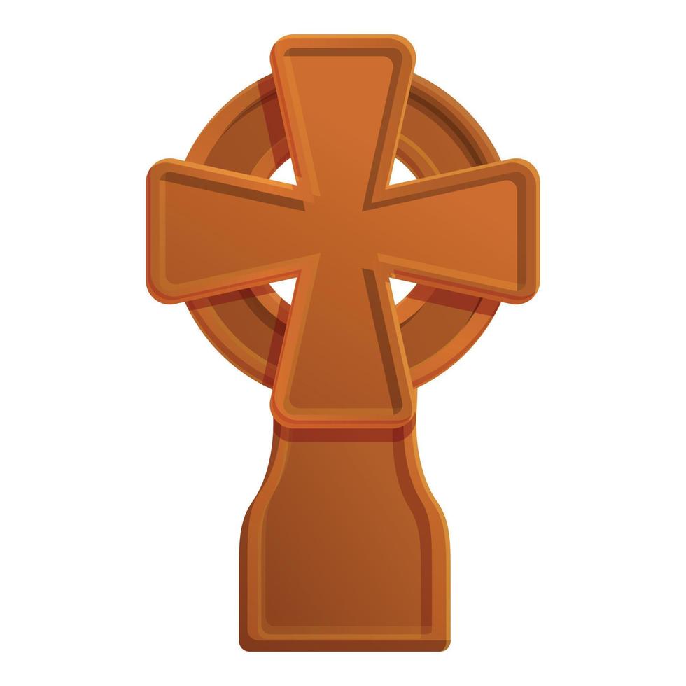 Irish cross icon, cartoon style vector