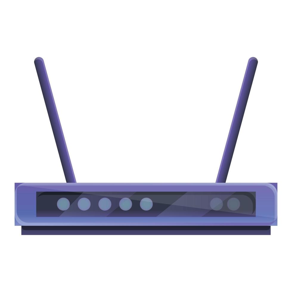 Wifi modem antenna icon, cartoon style vector
