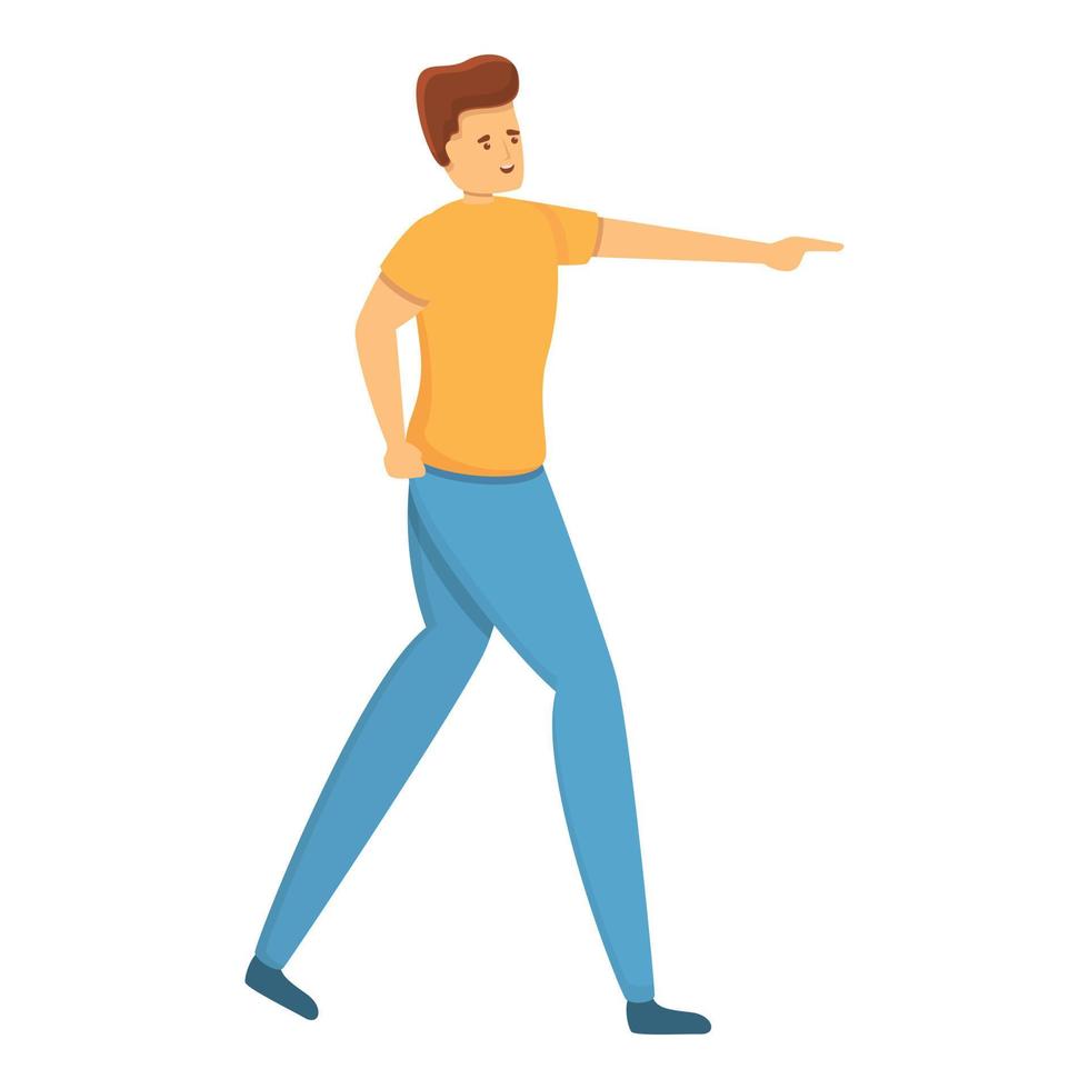 Success personal trainer icon, cartoon style vector