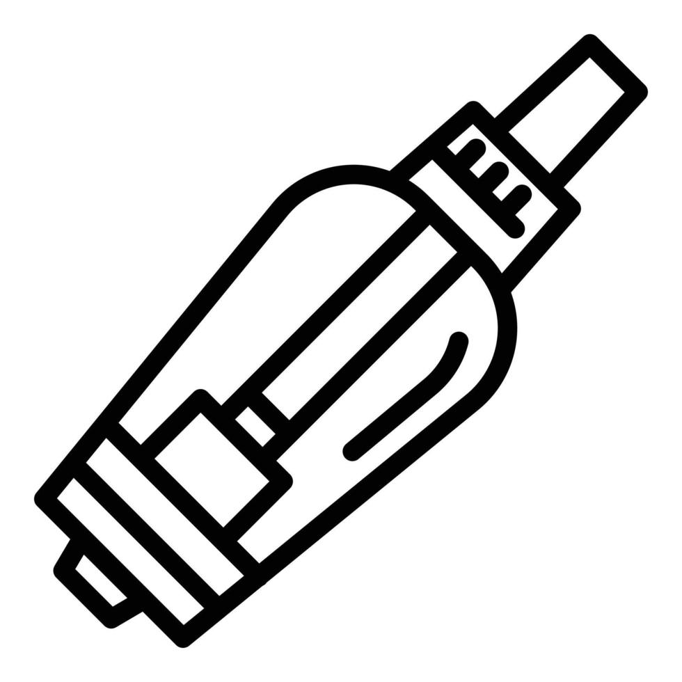 E cigarette flavor cartridge icon, outline style vector