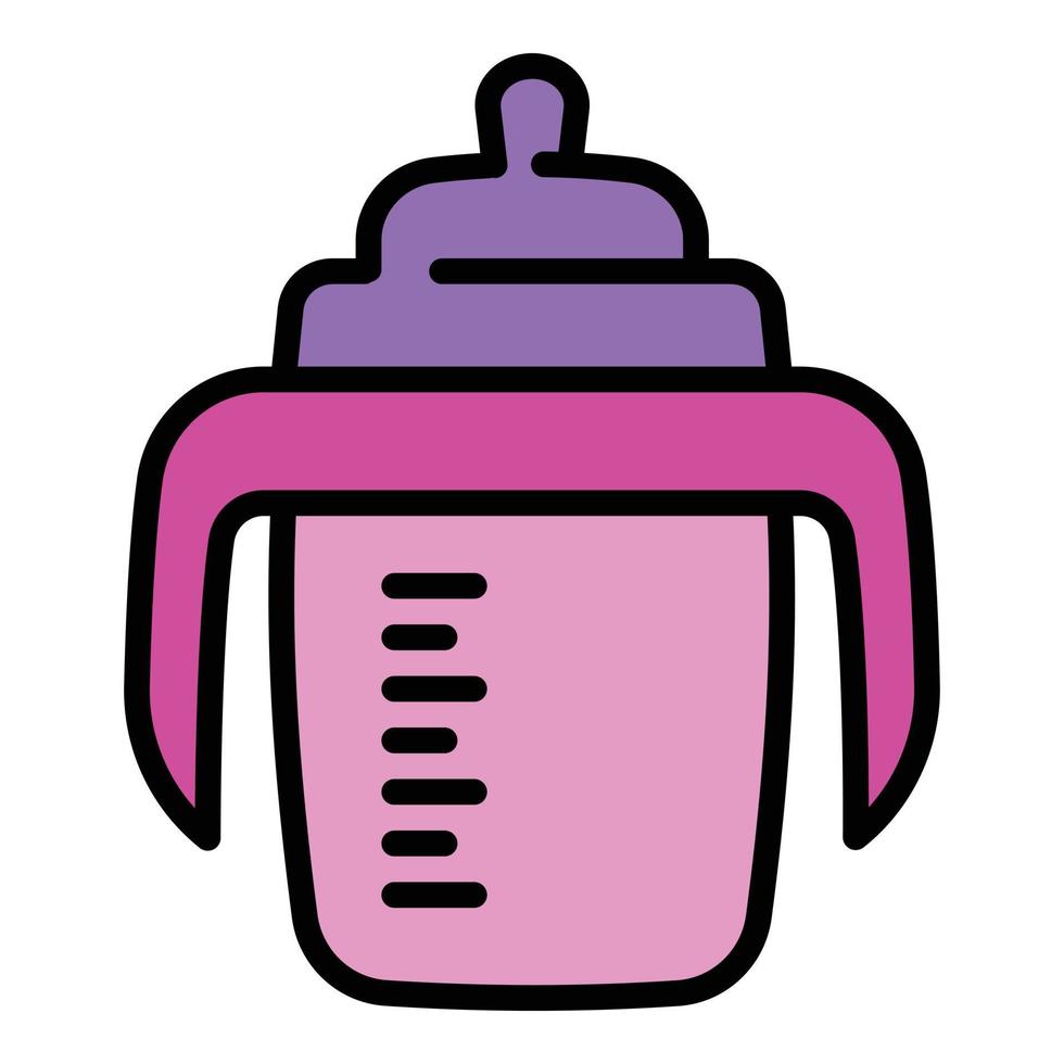 Sippy cup icon, outline style vector