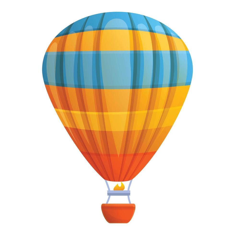 Flight air balloon icon, cartoon style vector