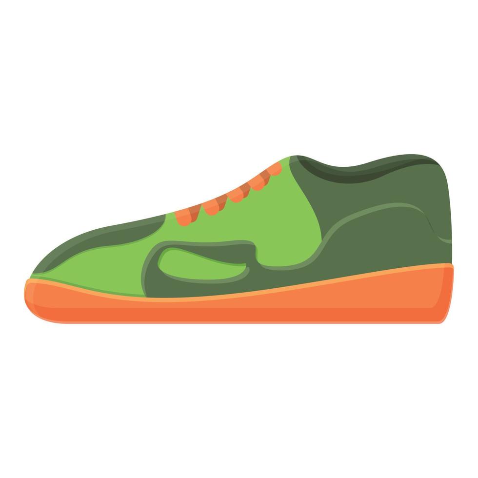 Fabric sneakers icon, cartoon style vector