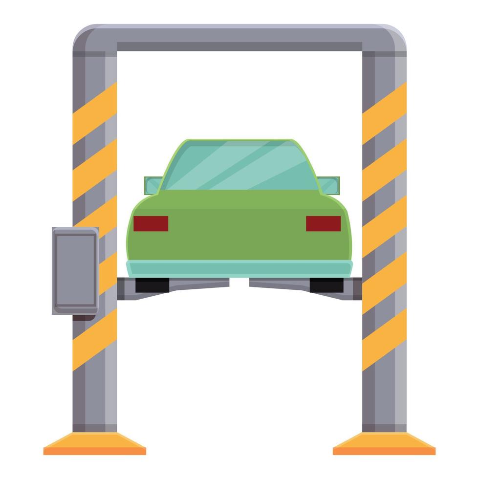 Car lifting icon, cartoon style vector