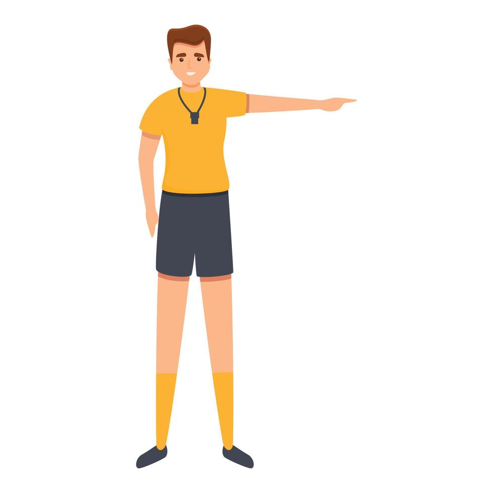 Referee icon, cartoon style vector