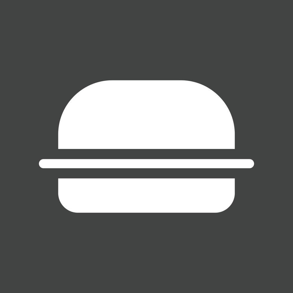 Burger Glyph Inverted Icon vector