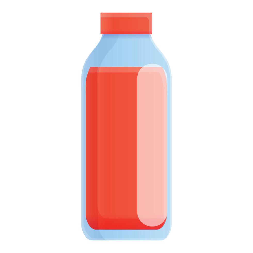 Tomato fresh juice icon, cartoon style vector