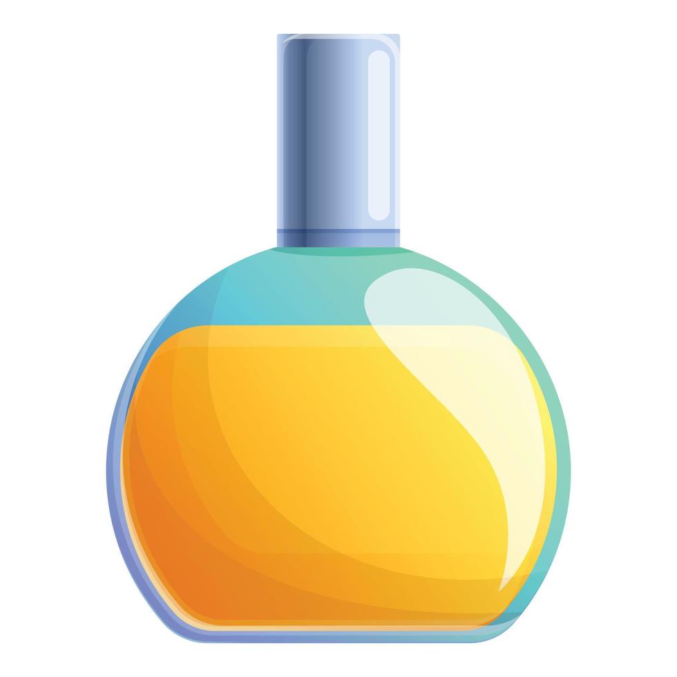 Dressing room perfume bottle icon, cartoon style vector