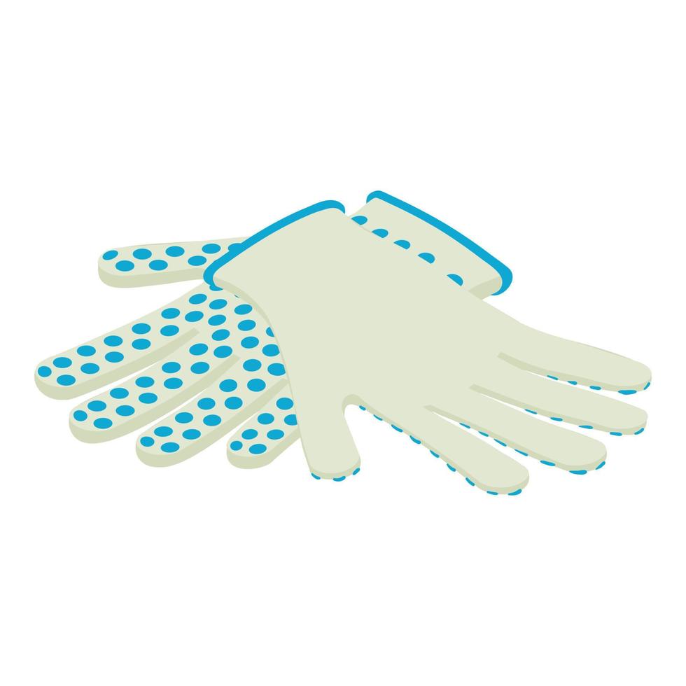 icono de guantes de trabajo de jardín, estilo isométrico vector