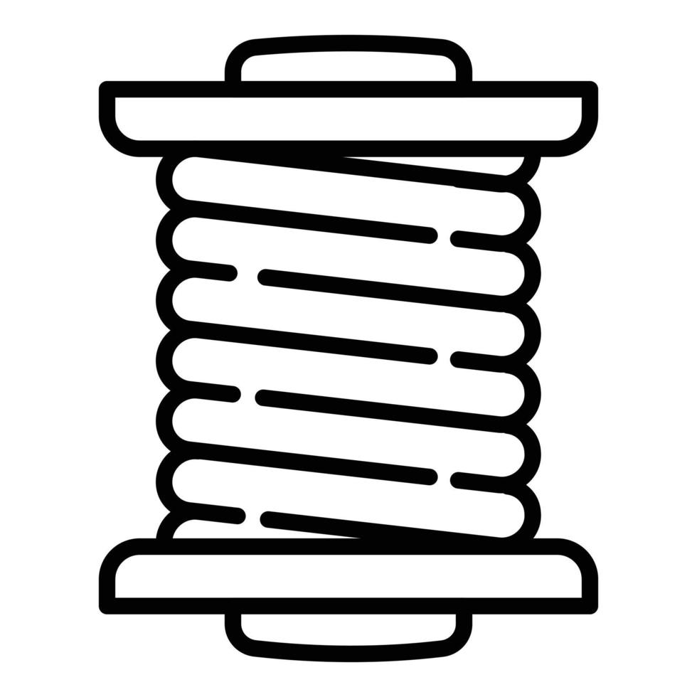 Cord coil icon, outline style vector