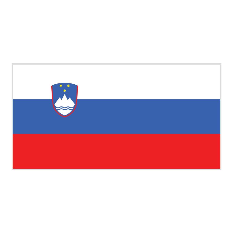 icono de la bandera de eslovenia, estilo de dibujos animados vector