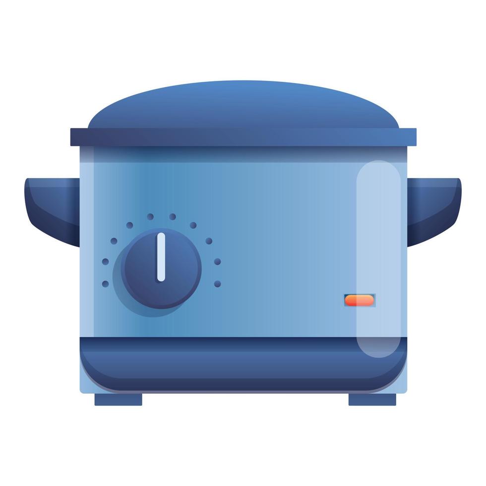 Gas deep fryer icon, cartoon style vector
