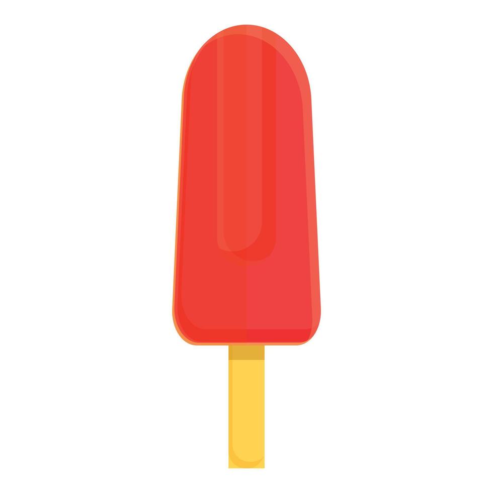 Summer party popsicle icon, cartoon style vector