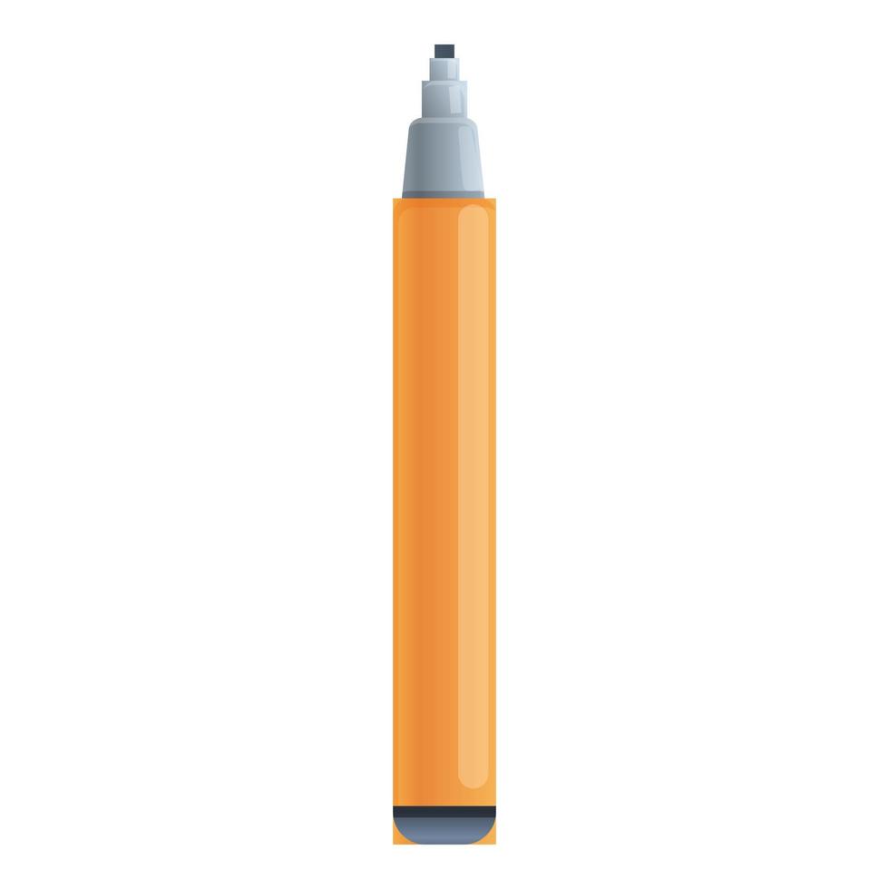 Brush felt pen icon, cartoon style vector