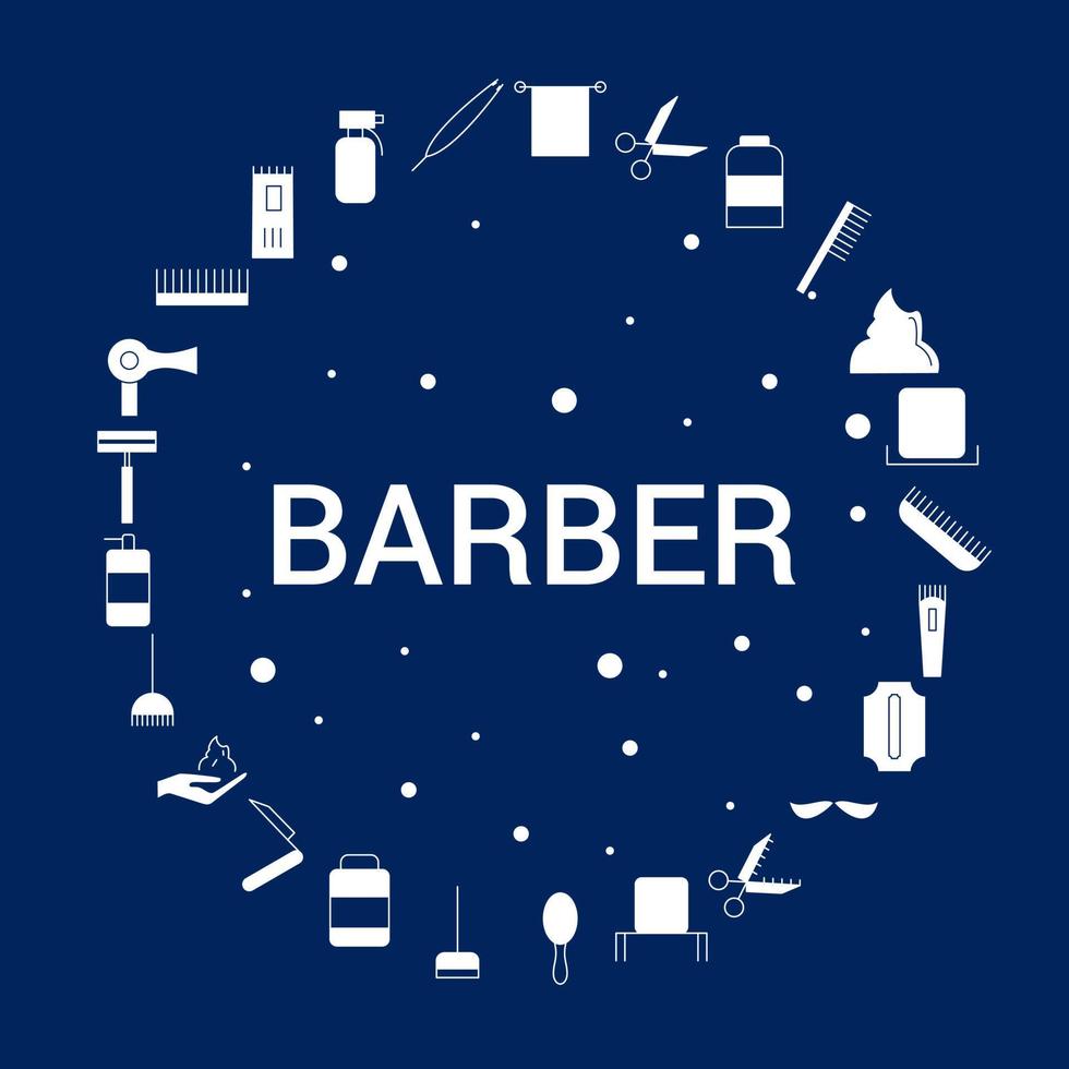 Creative Barber icon Background vector