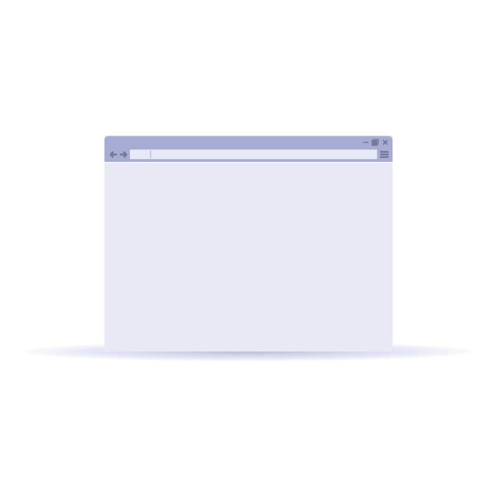 icono de la barra del navegador, estilo de dibujos animados vector