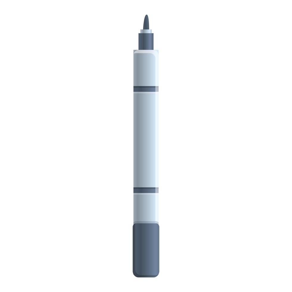 Calligraphy ink pen icon, cartoon style vector