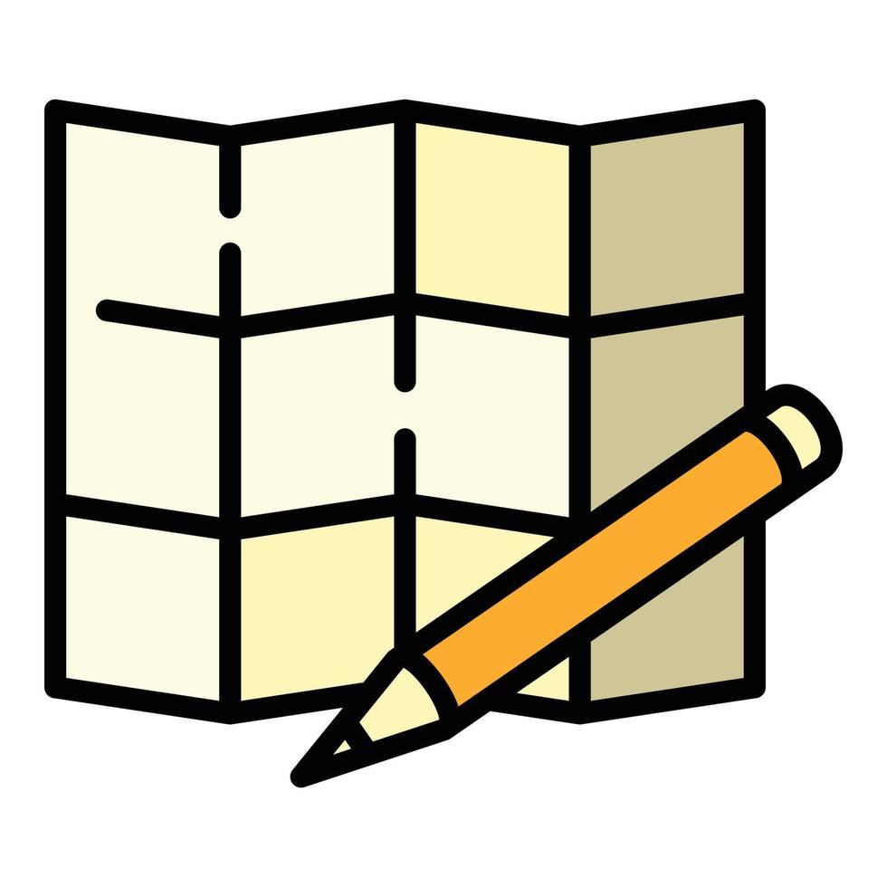 Architect square paper icon, outline style vector