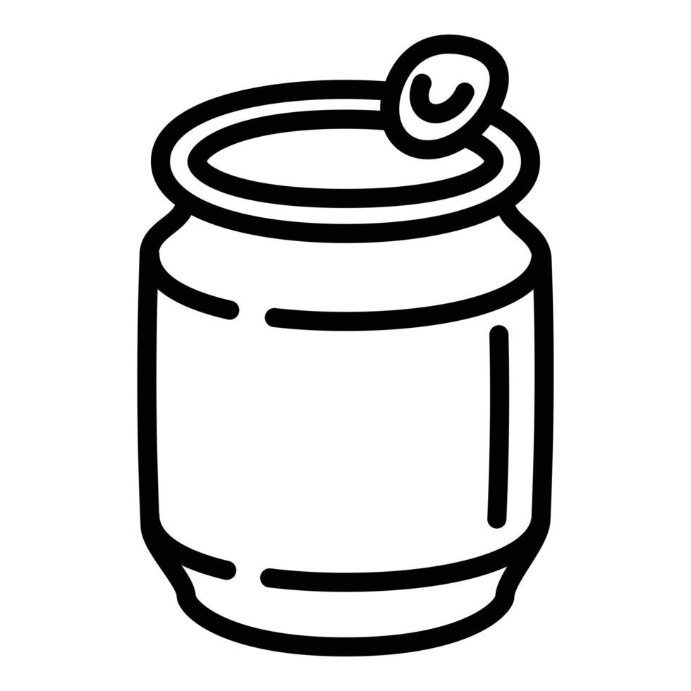 Mineral water tin can icon, outline style vector