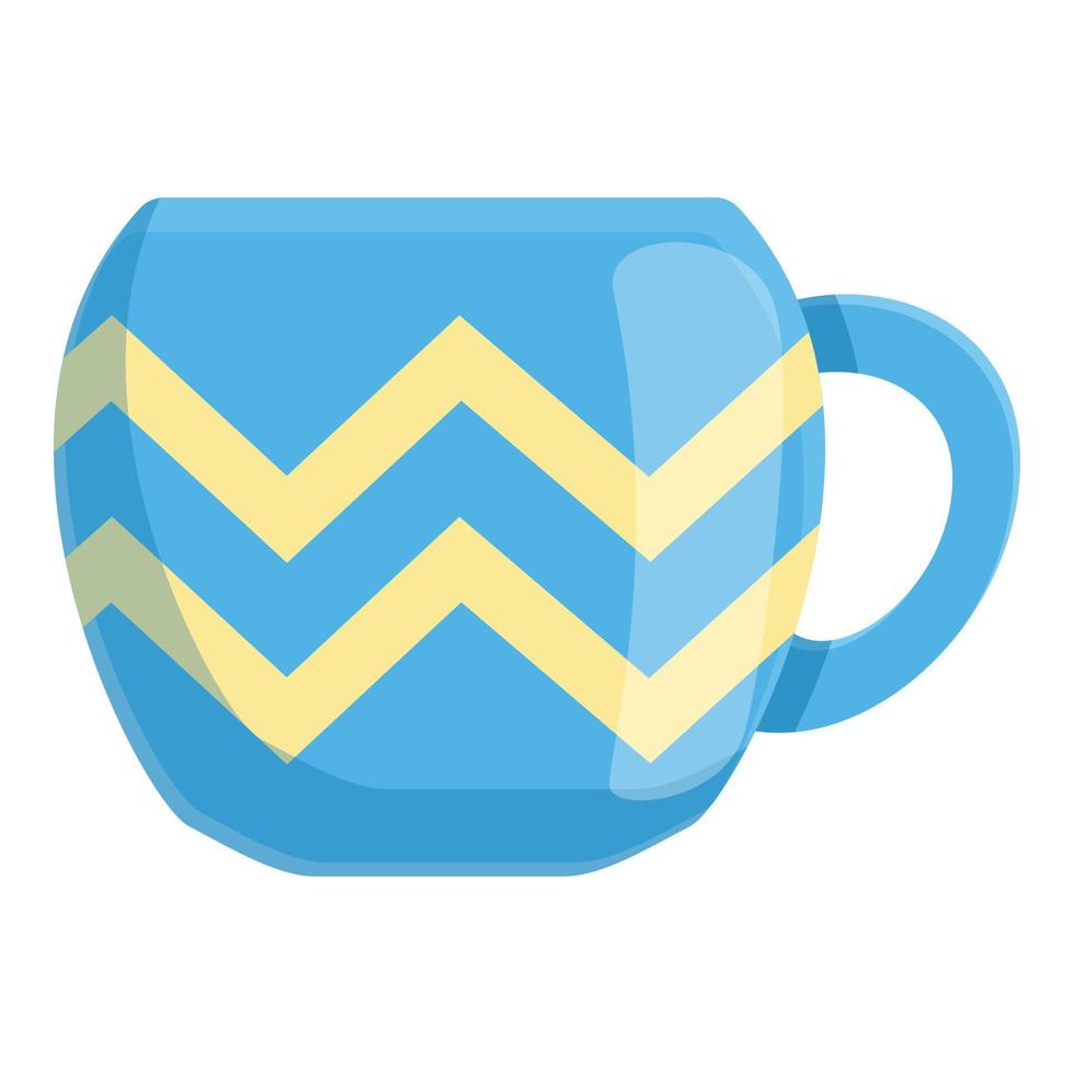 icono de taza, estilo de dibujos animados vector