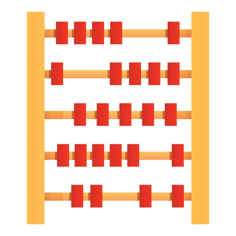 Education abacus icon, cartoon style vector