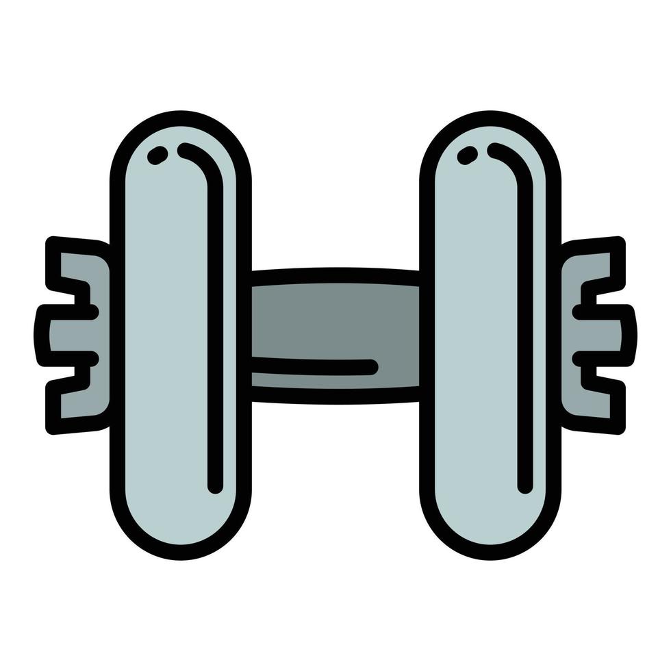icono de mancuerna de gimnasio, estilo de contorno vector