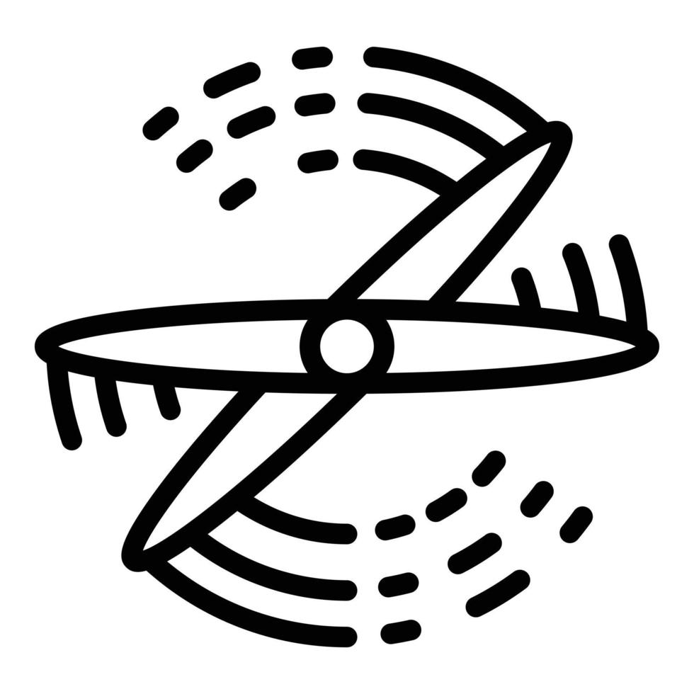 Drone propeller icon, outline style vector