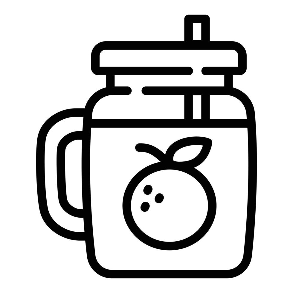 Smoothie icon, outline style vector