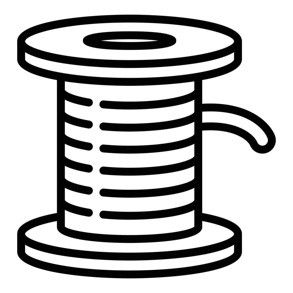 Wood coil icon, outline style vector