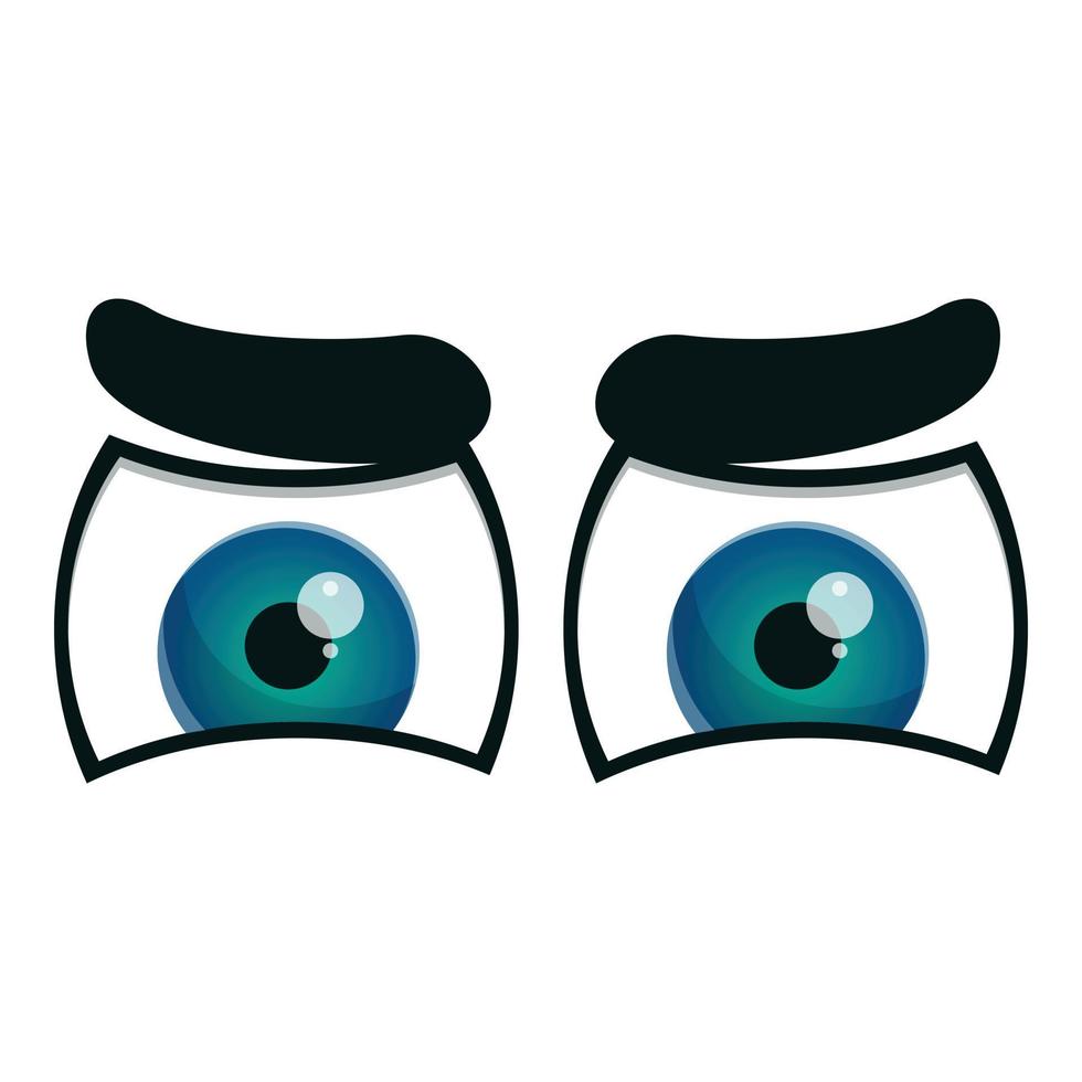 Eyeballs icon, cartoon style vector