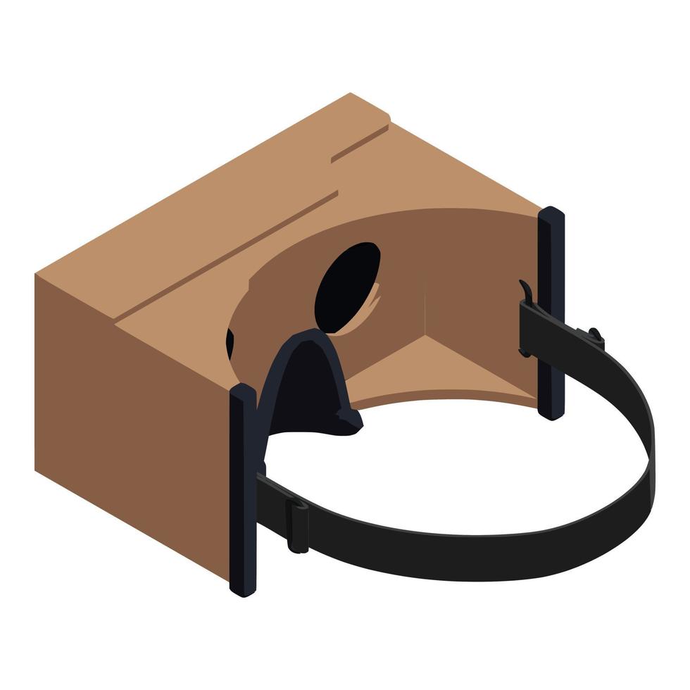 Game goggles icon, isometric style vector