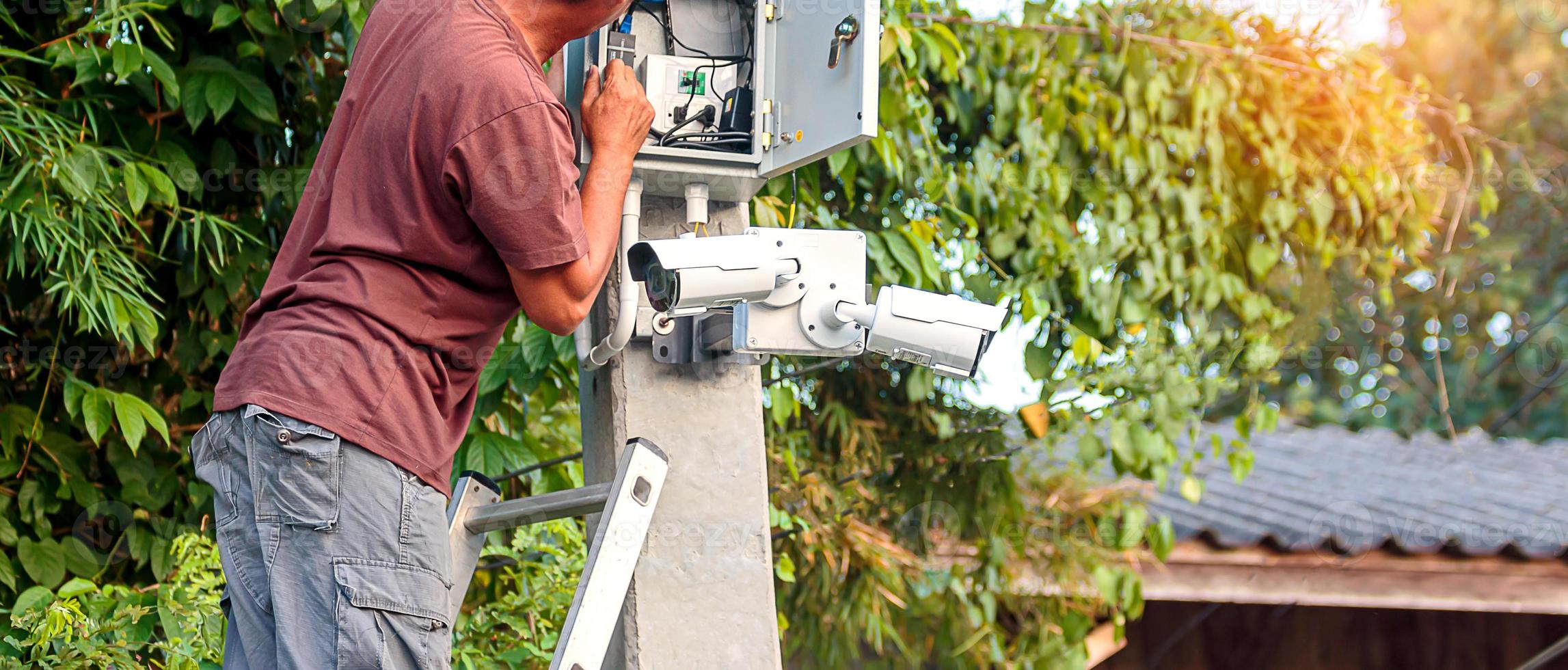 Installation of CCTV for security in community areas photo